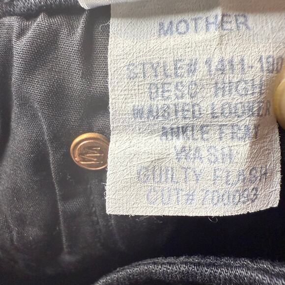 Mother High Waisted Looker Ankle Fray jeans, Beaded Stripe, Guilty Flash, Sz 25 - Picture 10 of 16